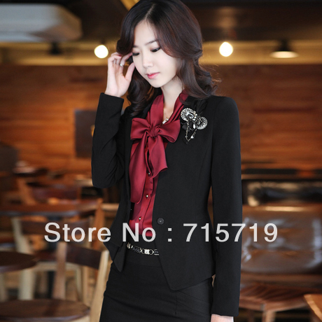 Free shipping 2013 Spring and autumn the new professional women set fashion ol formal suit skirt work wear