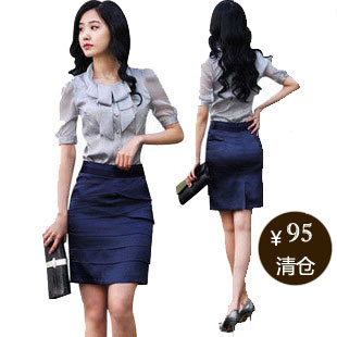 Free shipping 2013 spring and summer career set women's fashion ol work wear skirt fashion work wear