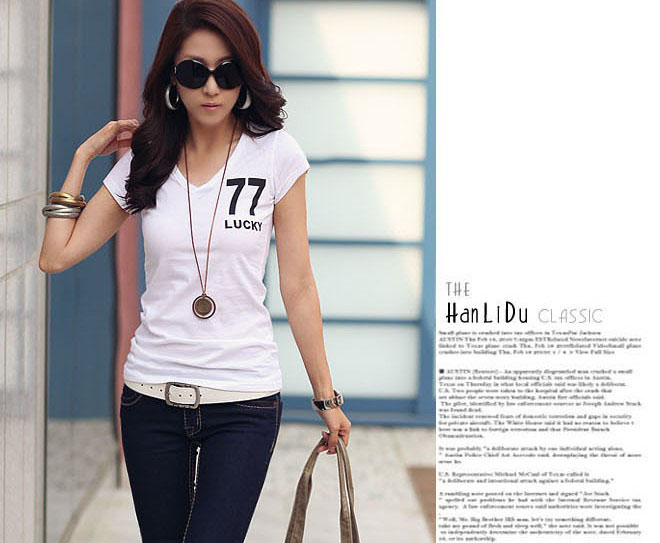 Free shipping 2013 spring and summer short-sleeve shirt V-neck high quality 013-n