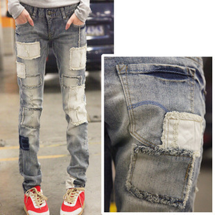 Free shipping 2013 spring and summer woman jeansThe supply explosion models female personality Jeans leisure small straight jean