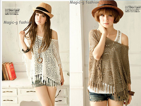 free shipping 2013 spring cutout sweater female thin cutout cape