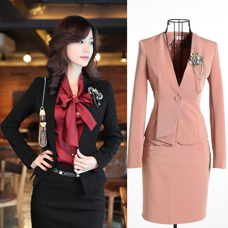 free shipping 2013 spring fashion ol women's work wear suit set skirt work wear women's formal