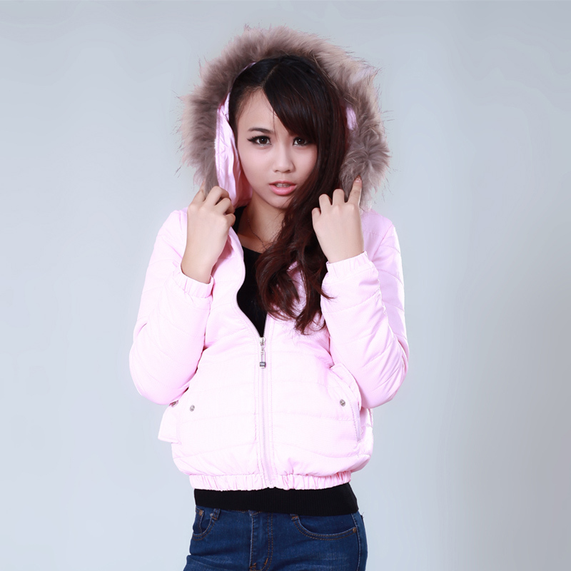 Free Shipping 2013 Spring hooded wadded jacket female top outerwear