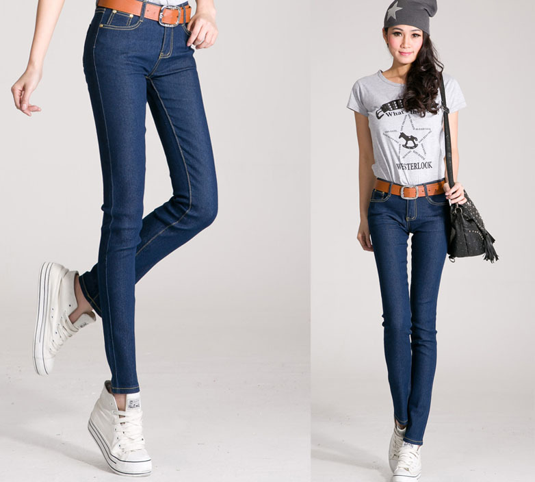 Free shipping 2013 spring jeans female slim pencil pants skinny pants tight jeans boot cut jeans women new style ,Hot sale!