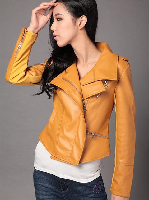 free shipping 2013 Spring Korean version of the retro double neck PU leather Slim short motorcycle jacket ft498