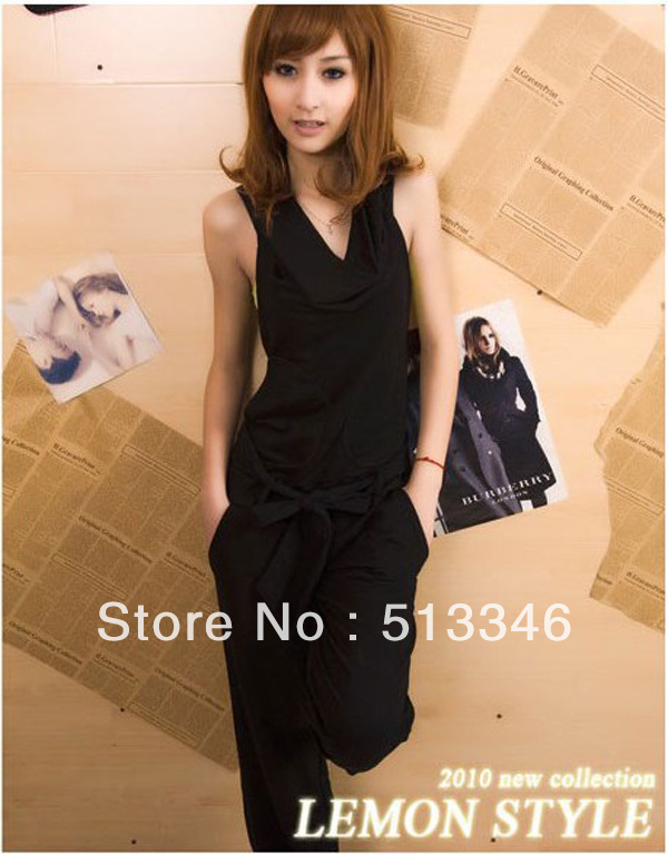 Free shipping, 2013 spring new arrival backless ladies jumpsuits