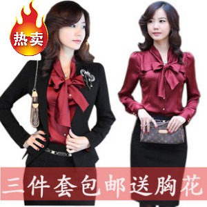 Free shipping 2013 spring new arrival ol women's career dress set formal long-sleeve women's work wear suit skirt