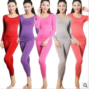 Free Shipping 2013 Spring New Fashion Women's Thermal Underwear , Cotton + Modal Body Shaped Long Johns for Women 5 colors