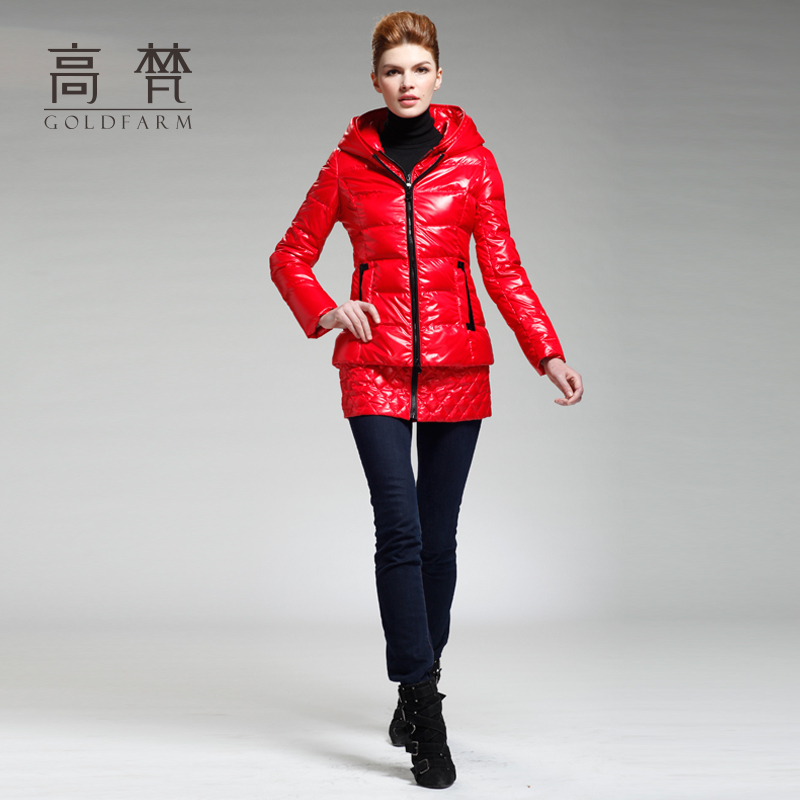 Free Shipping 2013 Spring NEW Women's Fashion   female medium-long down coat down coat female the trend of