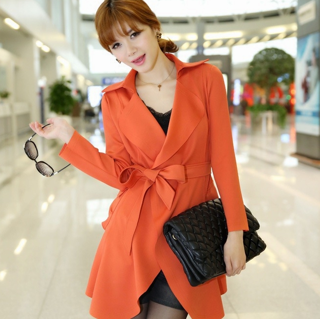 Free Shipping 2013 Spring NEW Women's  fashion  trench female outerwear long design slim  trench