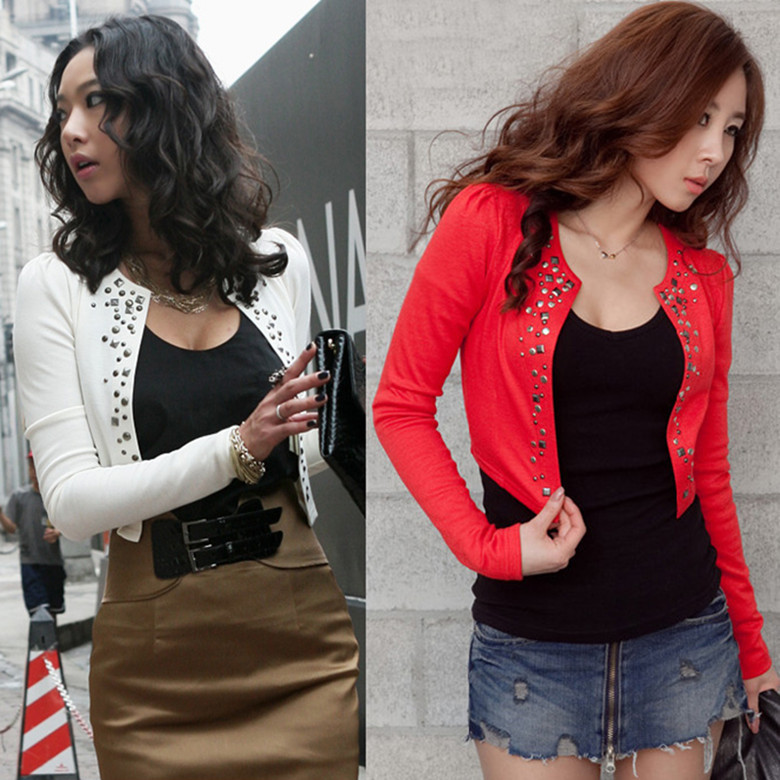 Free Shipping 2013 Spring NEW Women's    fashionable long-sleeve slim casual coat small cape short jacket