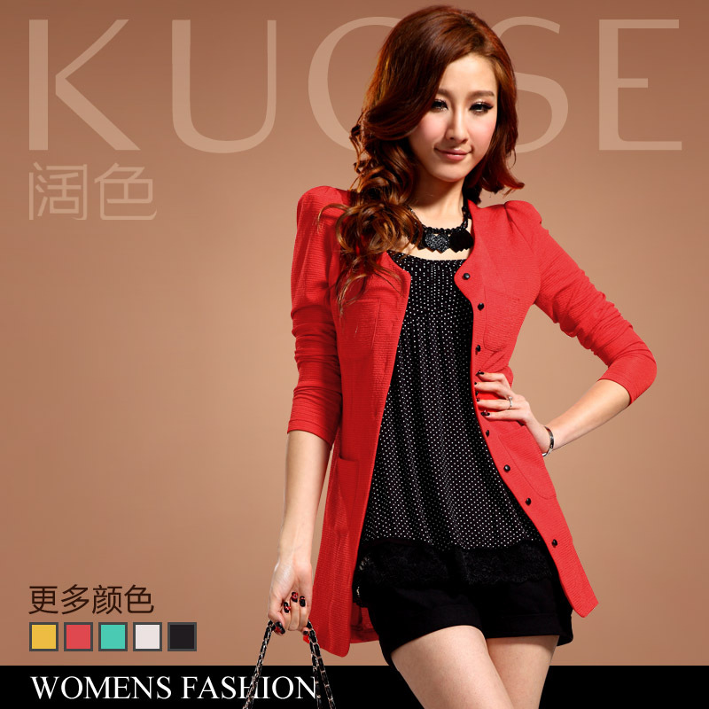 Free Shipping 2013 Spring NEW Women's    single breasted slim medium-long outerwear trench