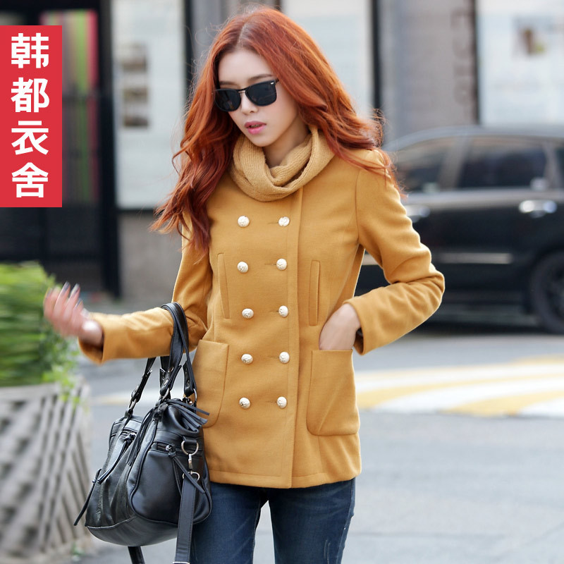 Free Shipping 2013 Spring NEW Women's W.ZXS   arrival  o-neck double breasted faux two piece short  female jacket