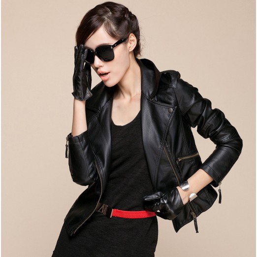 Free shipping 2013 Spring New Womens leather Jacket Washable PU leather Short Coat Motorcycle Jacket