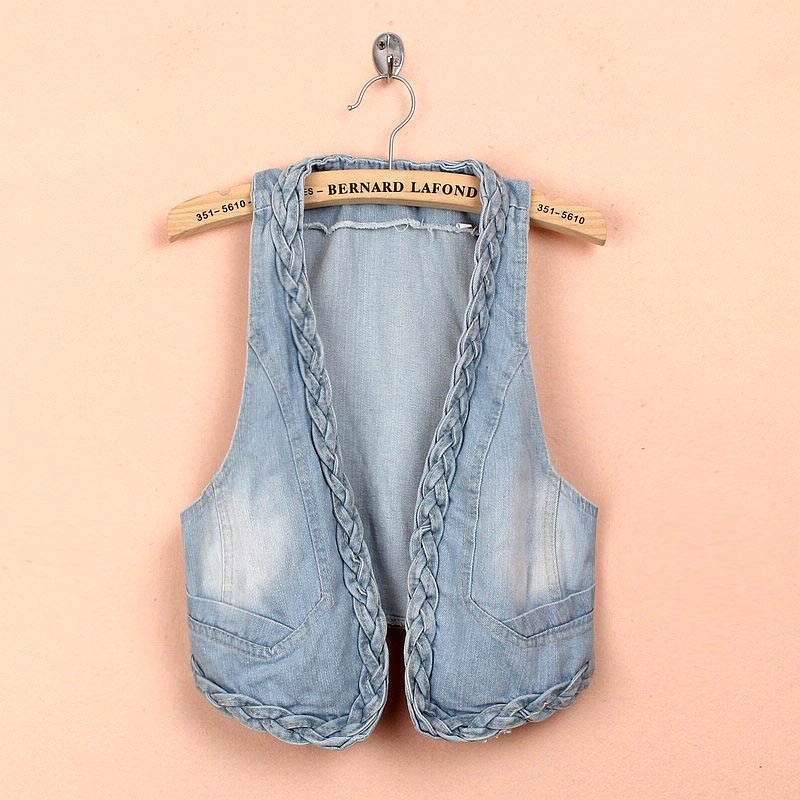 Free shipping 2013 spring vest female fashion vest female fashion denim vest dx074