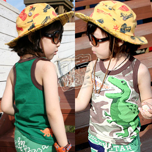 Free Shipping 2013 summer Camouflage boys clothing girls clothing baby vest tx-0854