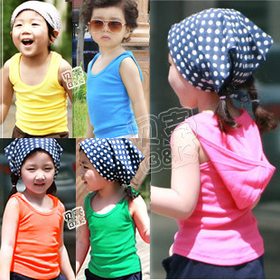 FREE SHIPPING! 2013 summer candy all-match boys clothing girls clothing baby with a hood vest tx-1013