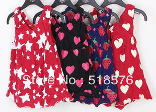 FREE SHIPPING 2013 Summer children's clothing baby cotton printing vest