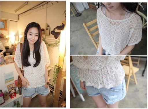 Free Shipping 2013 summer fashion 6188 sexy cutout batwing sleeve sweater