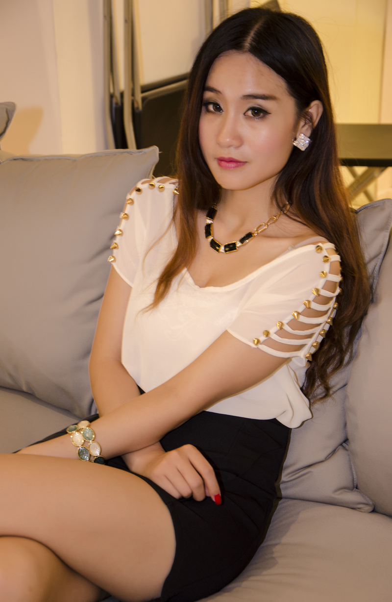 free shipping 2013 summer fashion vintage rivet strapless chiffon shirt translucent t-shirt