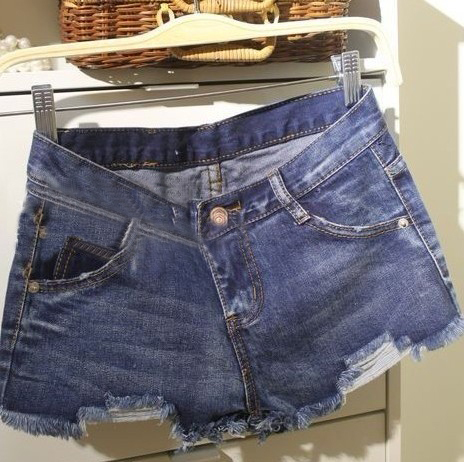 Free Shipping 2013 summer women's c7709 fashion water wash denim shorts