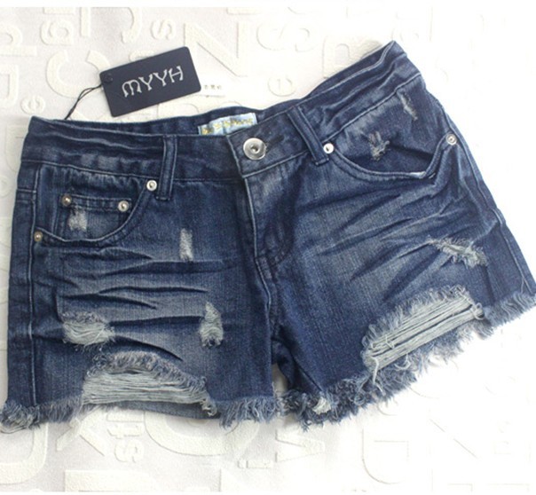 Free Shipping 2013 tassel wearing white denim shorts 379865 high quality wholesale