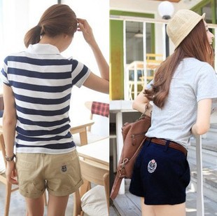 Free shipping!   2013 The new academic fashion embroidery pocket casual shorts pants