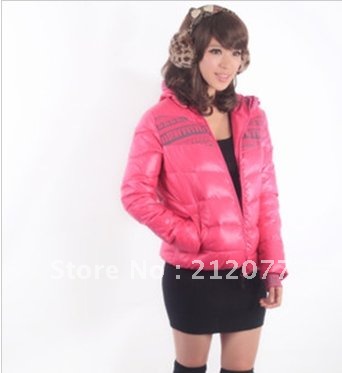 free shipping 2013 winter women's slim short design thickening hooded small wadded jacket cotton-padded jacket  outerwear