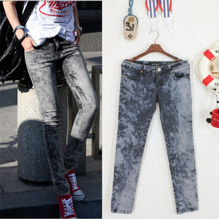 Free Shipping 2013 women's 3379 slim denim pencil pants trousers