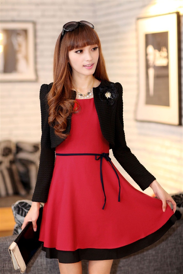 Free shipping 2013 women's autumn and winter twinset short blazer jacket short skirt fashion ol set dresses