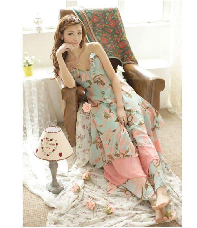 Free Shipping 2013 Women's Dresses Newest Dresswomen graceful solid chiffon beach dress Bohemian style five size 03037