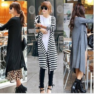 free shipping 2013  women's fashion slim long design cardigan turn-down collar long-sleeve outerwear