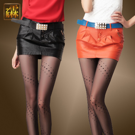 Free shipping 2013 women's spring PU short skirt slim hip skirt leather skirt bust skirt step