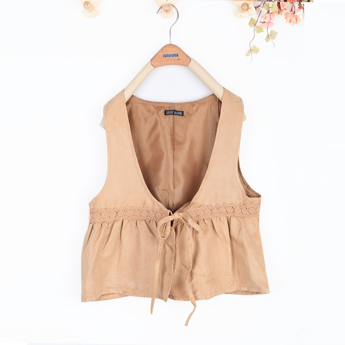 Free shipping 2013 Women's sweet lotus leaf short design vest 12 - 4 m134