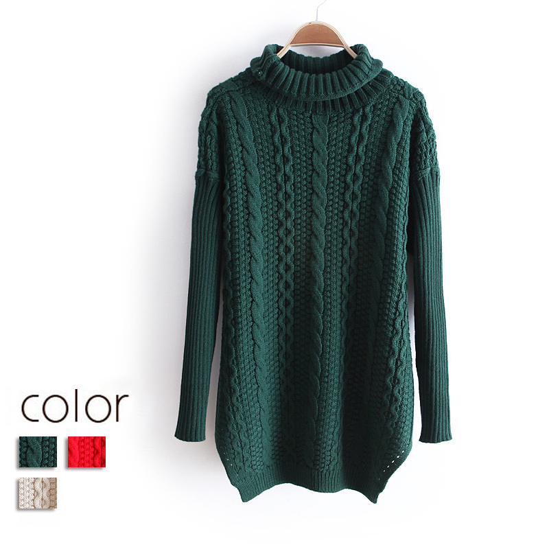 free shipping 2013 women's vintage twisted turtleneck long-sleeve thickening loose pullover sweater wx1228