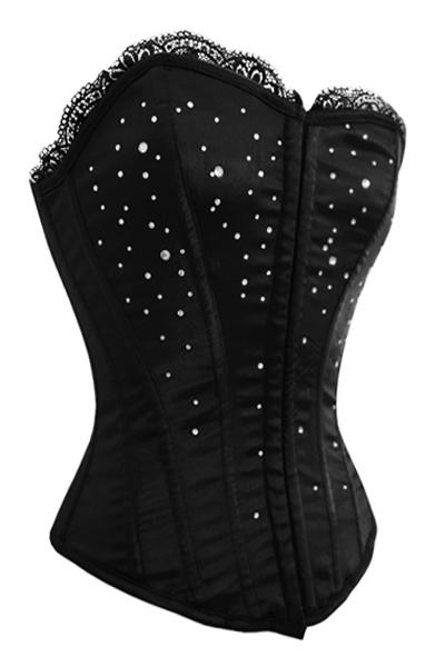 Free shipping 2013 Women Sexy Corsets Cheap Black Overbust Corset plus size Lace Bustier Tops Waist Cincher