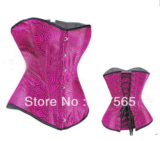 Free shipping 2013 Womens Corset Gorgeous Underbust Corset Red & Purple wholesale & retail