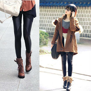 Free shipping 2013New Arrival Cotton faux Leather Fashionable Style Women Leggings Soft Comfortable Lady Pants tights