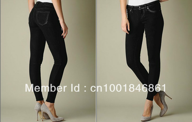 Free shipping 2013Slim elastic skinny pants pencil pants tight jeans female Appear thin cotton woman tr jeans