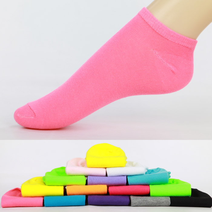 free shipping 20pair/lot  wholesale prcie female candy  solid color casual short sock foerwomen