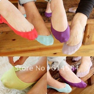 Free shipping,20pairs/lot,casual socks Non-slip candy color ship socks for women,wholesale Y-S10