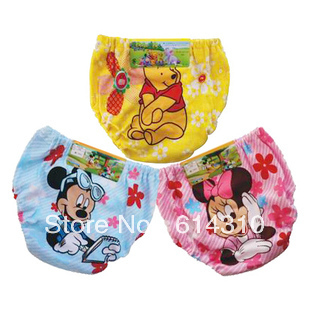 Free shipping! 24pcs infants cotton underwear cute cartoon design baby boys/girls short pants