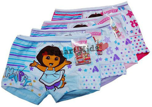 Free shipping!! 24pcs/lot baby girls' cartoon panties DORA shorts pure cotton panties girls' underwear infants short pants