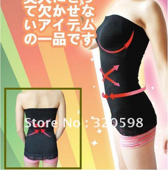 Free Shipping 24pcs/lot Slim Lift Lace Wrapped Chest Perfect Slim Body Undergarment Body Shaping Underwear Japan Style