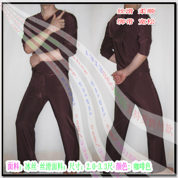 Free shipping 2pcs/lot Male silky set bandage trousers with a hood long-sleeve clothing sports casual wear 7157