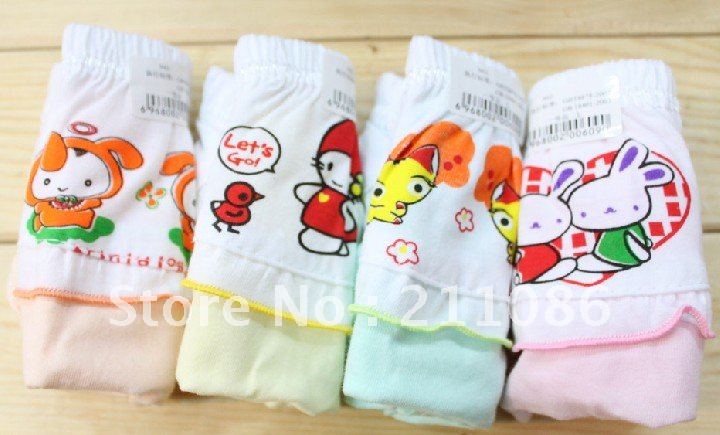 free shipping,36pcs/l Lace cartoon 100% cotton children triangular pants,children underwear,children's briefs & Boxers