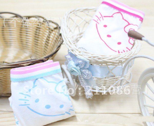 Free Shipping 36pcs/lot cotton cartoon cat pattern girls underwear, children's briefs & boxer shorts