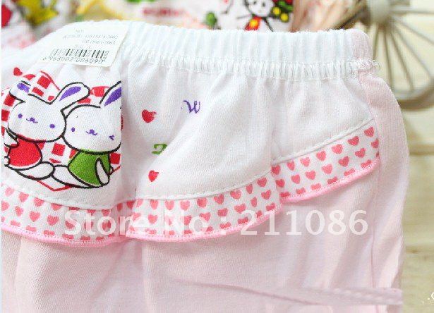 Free Shipping 36pcs/lot girl anime cartoon bear pattern 100% Cotton Children's underwear pants