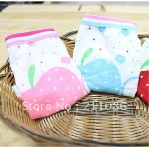 Free Shipping 36pcs/lot girl apple pattern 100% Cotton Children's underwear pants Leggings