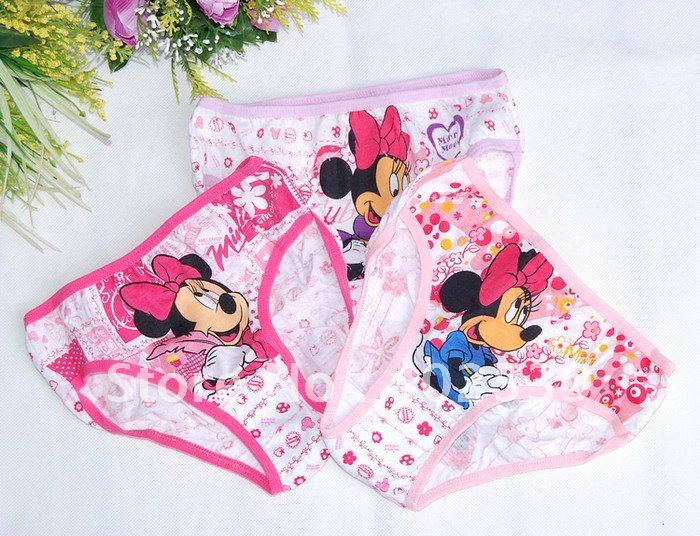 Free Shipping 36pcs/lot Girl's Short,Girl's Cartoon Panties,Girl's Briefs,Minnie